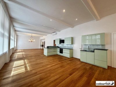 Frisch sanierte Altbauperle in 1070 Wien - Seidengasse - Terrasse, Garagenstellplatz, Fitnessraum, 3,70m hohe Decken