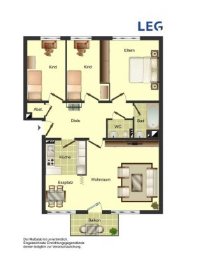 4 Zimmer-Wohnung mit Balkon in Minden.