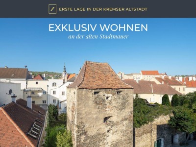 Krems, Altstadt, Neubau, Erstbezug: 3 Zimmer, 73 m² Wfl., 24 m² Außenbereiche, H8/T4