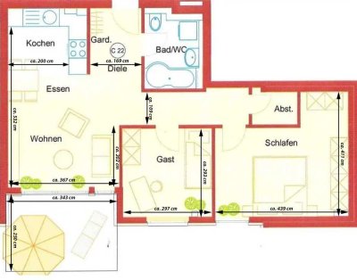 Stilvolle, neuwertige 3,5-Zimmer-Wohnung,Balkon/Einbauküche Böblingen-Flugfeld