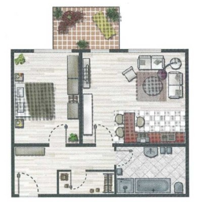 Schöne, lichtdurchflutete zwei Zimmer Wohnung in Bruchsal / Oberer Weiherberg