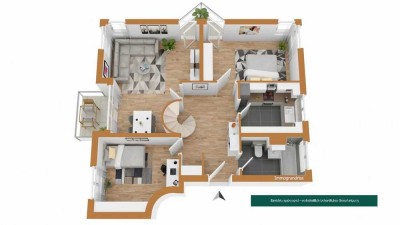 Familienwohnung - bezugsfrei- 6 Zimmer 
mit Balkonen und Terrassen