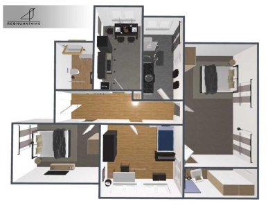 Moderne 3-Zimmer-Wohnung im Zentrum von Waiblingen