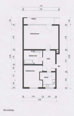 Schöne  2,5-Zimmer-Wohnung mit Balkon in Langenfeld (Rheinland)