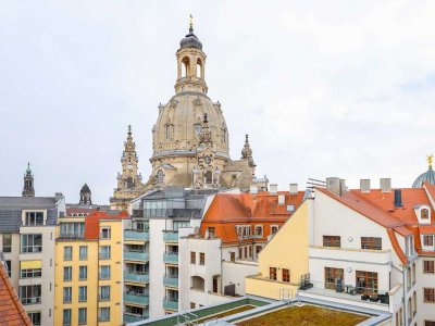 Charmante Neubau-Wohnung auf 105m² mit Dachterrasse und Traumausblick auf die Dresdner Frauenkirche!