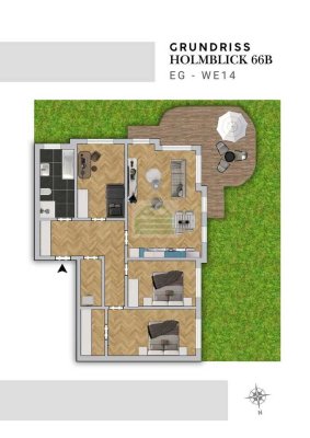Neubau | Exklusive Lage mit Grünanlage und Gewässer | Provisionsfrei