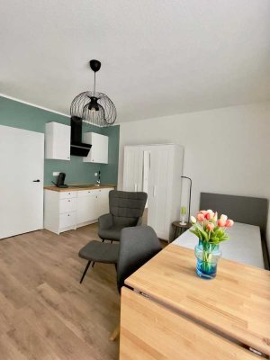 Pauschalmiete! Voll möbliertes & modernes Studio-Apartment zum Leben, Arbeiten oder Studieren.