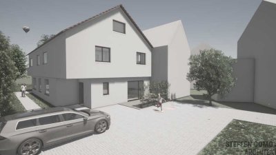 Schöne Doppelhaushälfte in 2. Reihe in Froschhausen