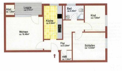 3 Zimmer-Wohnung in Wolfenbüttel Halchter