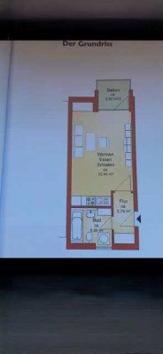 Stilvolle 1-Zimmer-Erdgeschosswohnung mit EBK und neuem Bad + Balkon in Landshut *Renoviert*