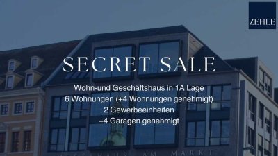 Wohn-und Geschäftshaus in 1A Lage zum Kauf mit Genehmigung für Erweiterung