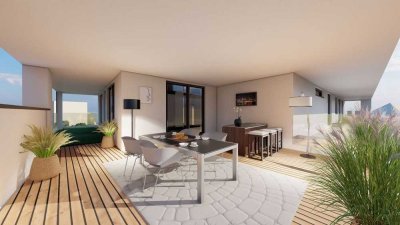 Traumwohnung mit Seeblick - exklusives 144 m² Penthouses mit großer überdachter Terrasse