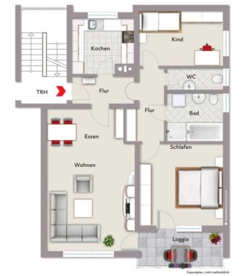 Helle 3 Zimmer Wohnung mit Balkon in Miltenberg- Neu renoviert