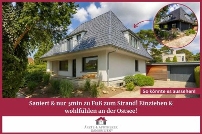 Saniert & nur 2min zu Fuß zum Strand! Einziehen & wohlfühlen an der Ostsee!