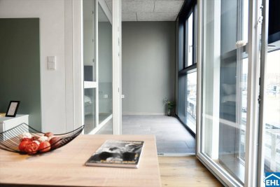 URBAN LIVING im 18.OG! 2-Zimmer Wohnung mit Loggia und Einbauküche