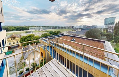 Korso: Neubau mit Terrasse im 7.OG | Traumausblick | Westen (Abendsonne) | 360°-Tour