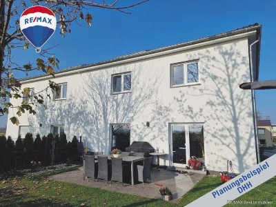 Neubauprojekt Doppelhaus auf geteiltem Grundstück
