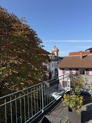 Charmante 2-Zimmer-Wohnung mit großer Terrasse und Blick auf den Storchenturm in Zell am Harmersbach