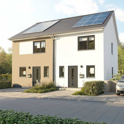 Duisburg-Homberg – Schlüsselfertige Doppelhaushälfte mit PV, Wärmepumpe & Garten – besser als Miete!
