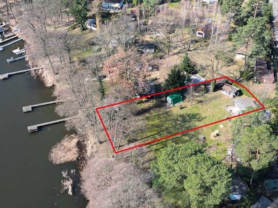 Attraktives Erholungsgrundstück am Klein Köriser See mit massivem Bungalow