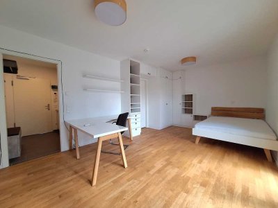 Möblierte und ruhig gelegene 1-Zi Wohnung in 1A Lage