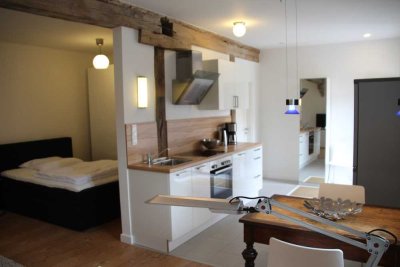 MÖBLIERT wunderschöne, neuwertige 1,5-Zimmer-EG-Wohnung mit geh. Innenausstattung mit EBK