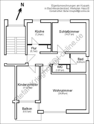 3-Zimmer-Wohnung mit Balkon in Bad Alexandersbad  in herrlicher Natur!