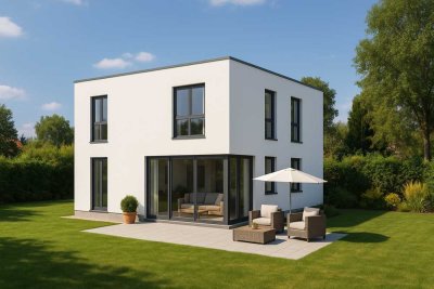 „Neubau im Bauhausstil | 214 m² | 8 Zimmer | Baugenehmigung erteilt – jetzt starten!“
