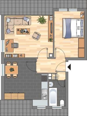 Demnächst frei! 2-Zimmer-Wohnung in Weisenheim am Sand