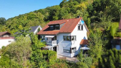 Haus mit Traum-Mainblick in Gemünden am Main - Platz, Potenzial und Natur!