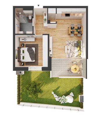2-Zimmer Neubau-Gartenwohnung (AW04)