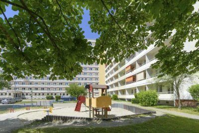 Hoch hinaus - 1-Raumwohnung mit Balkon und Blick auf Hoyerswerda