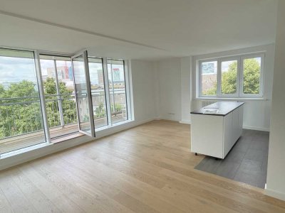 Exklusive 2-Raum-Maisonette-Wohnung,  traumhafter Blick über den Medienhafen  und Düsseldorf