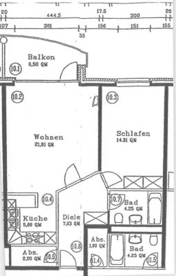 Komplett möblierte 2-Zimmer-Wohnung, gehobene Ausstattung mit EBK in ruhiger Lage am Straussee