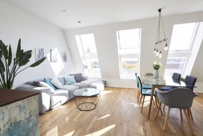 Stilvolle 3-Zimmer-DG-Maisonette-Wohnung mit Dachterrasse im ruhigen Weißensee - ohne Möbel