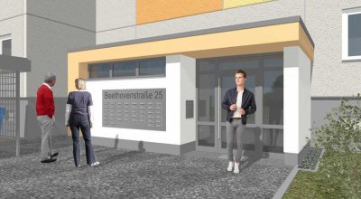 Möblierte 3-Raum-Wohnung komplett saniert