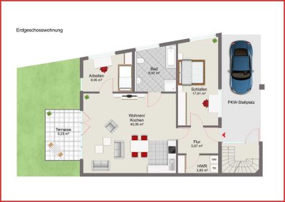 Barrierefreie 3-Raum-Wohnung