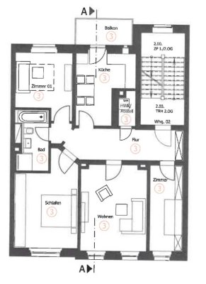 ++ ERSTBEZUG nach Sanierung // 4 Zimmer // Balkon // Carport-Stellplatz ++