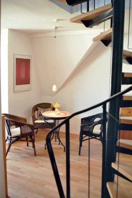 Individuelle Maisonette-Wohnung mit Loggia und schönem Blick ins Grüne