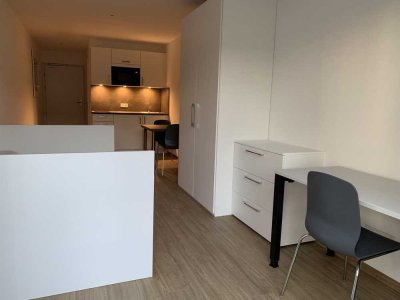 Vollmöblierte Studentenwohnung mit Einbauküche und Balkon