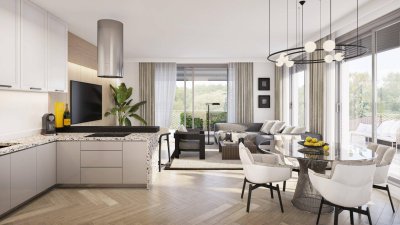 Wohnen nach Ihren Wünschen. Individualisierbare Eigentumswohnungen vom Bauträger. TWIN ESTATES Wunderschöne 3 Zimmerwohnung mit 2 großen Terrassen