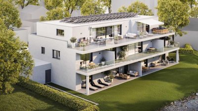 Sonnige und ruhige 3 1/2 Zimmer Neubauwohnung mit Terrasse und eigenem Garten