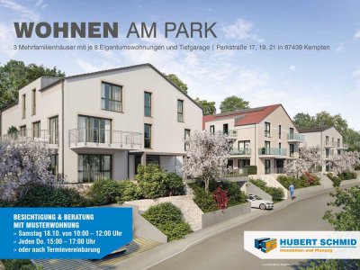Wohnen Am Park in Kempten (113), Neubau von 3 Mehrfamilienhäusern mit TG