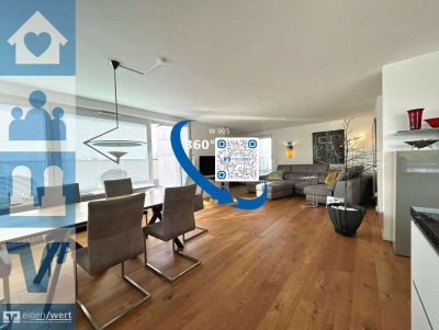 Exklusive 4-Zi.-DG-Wohnung mit 3 Terrassen und zwei TG-Plätzen in Aschheim