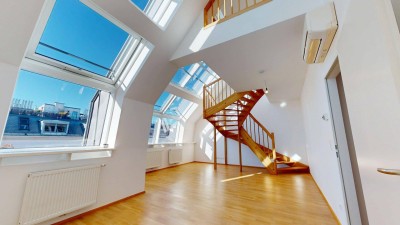 Stilvoll wohnen im Dachgeschoss – großzügig, ruhig und mit Terrasse
