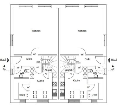 Doppelhaushälfte , Neubau (2020/21), KFW 55