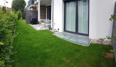 Neuwertige 3-Zimmer-Gartenwohnung mit hochwertiger Einbauküche mit guter MVV-Anbindung