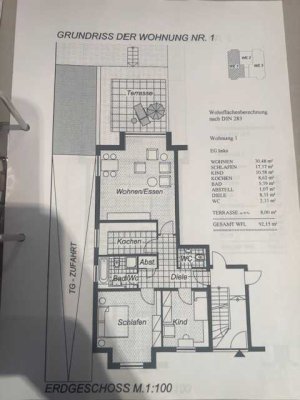 3 Zimmer Erdgeschosswohnung mit Garten in bester Lage von Saarn