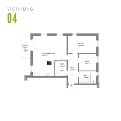NEUBAU Trier-Olewig - Effizienzhaus 55 - Wohnung 04