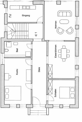 Gepflegte 4-Zimmer Wohnung mit Balkon in Bad Driburg